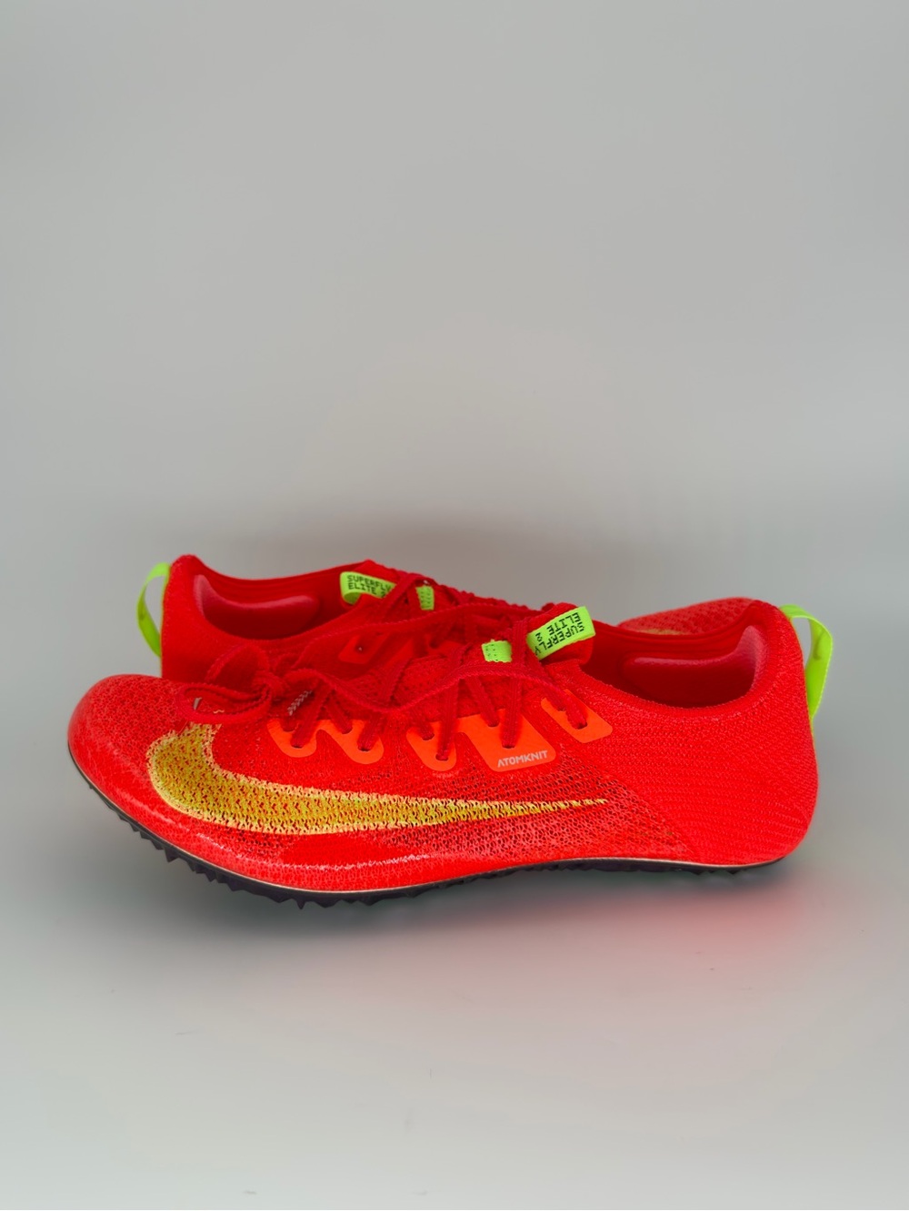 Nike Zoom Superfly Elite 2 Track Sprint Spikes Crimson Lime Blast Mens Size 10